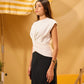 OFF-WHITE TWIST TOP WITH RIBBON
