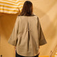 DARK BEIGE RELAXED LINEN SHIRT