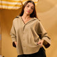 DARK BEIGE RELAXED LINEN SHIRT