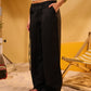 BLACK WOMEN'S RIBBON TIE FORMAL PANTS