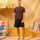 BLACK RELAXED LINEN SHORTS