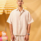 BEIGE LINEN BLEND SHIRT