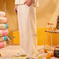 BEIGE LINEN BLEND PANTS