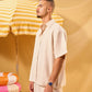BEIGE LINEN BLEND SHIRT