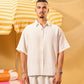 OFF-WHITE LINEN BLEND SHIRT