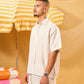 OFF-WHITE LINEN BLEND SHIRT
