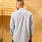 SKY-BLUE LINEN SHIRT