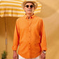 ORANGE LINEN SHIRT