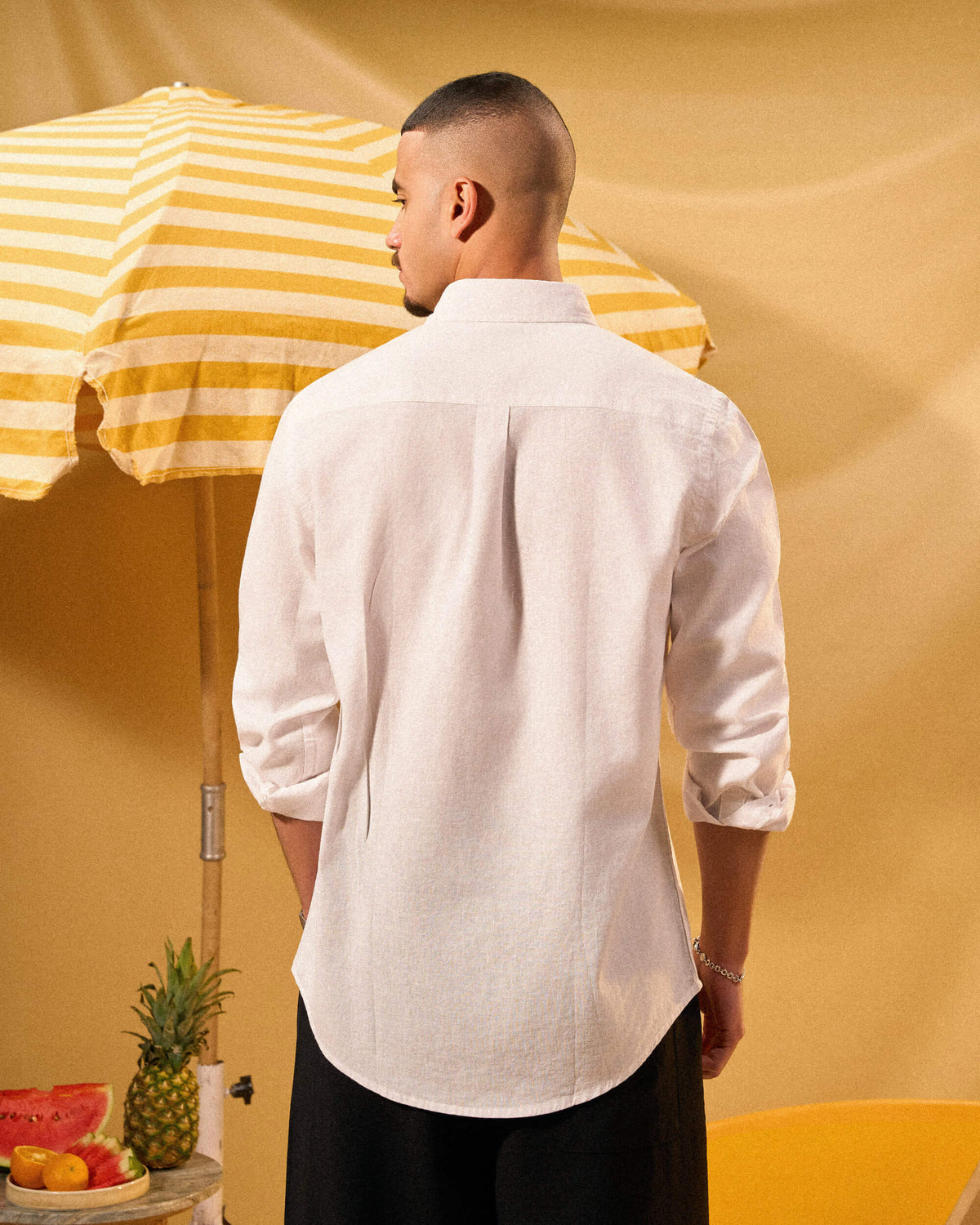 WHITE LINEN SHIRT
