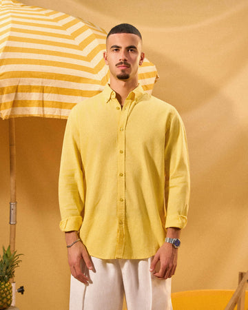 LIGHT YELLOW LINEN SHIRT