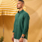 DARK GREEN LINEN SHIRT