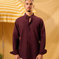 BURGUNDY LINEN SHIRT