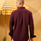 BURGUNDY LINEN SHIRT
