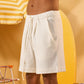 OFF WHITE TEXTURED SHORTS
