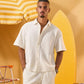 OFF WHITE TEXTURED OVERSHIRT