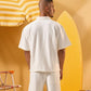 OFF WHITE TEXTURED OVERSHIRT