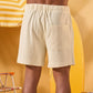 OFF WHITE RELAXED RIBBED SHORTS