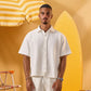 OFF WHITE SOFT TEXTURE OVERSHIRT