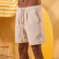 BEIGE SOFT TEXTURE SHORTS