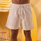 BEIGE SOFT TEXTURE SHORTS