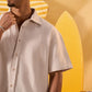 BEIGE SOFT TEXTURE OVERSHIRT