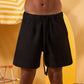 BLACK SOFT TEXTURE SHORTS