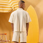 OFF WHITE RELAXED RIBBED OVERSHIRT