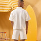 OFF WHITE WAFFLE OVERSHIRT