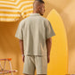 MINT GREEN RIDGED OVERSHIRT
