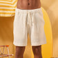 OFF-WHITE RIDGED SHORT
