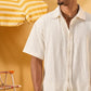 OFF WHITE RIDGED OVERSHIRT