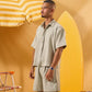 MINT GREEN RELAXED RIBBED OVERSHIRT