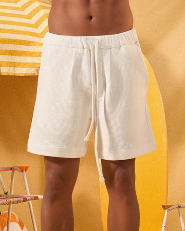 OFF WHITE WAFFLE SHORTS