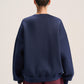 NAVY BLUE BOXY-FIT CREWNECK