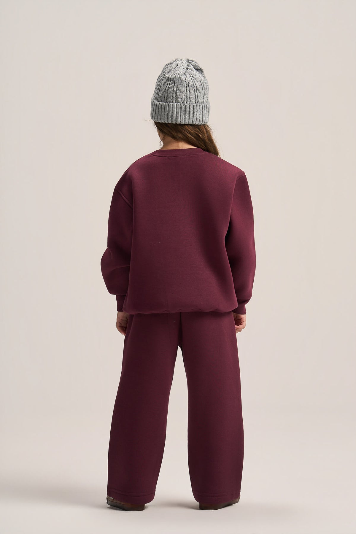 BURGUNDY LITTLE ONES RELAXED-FIT SWEATPANT