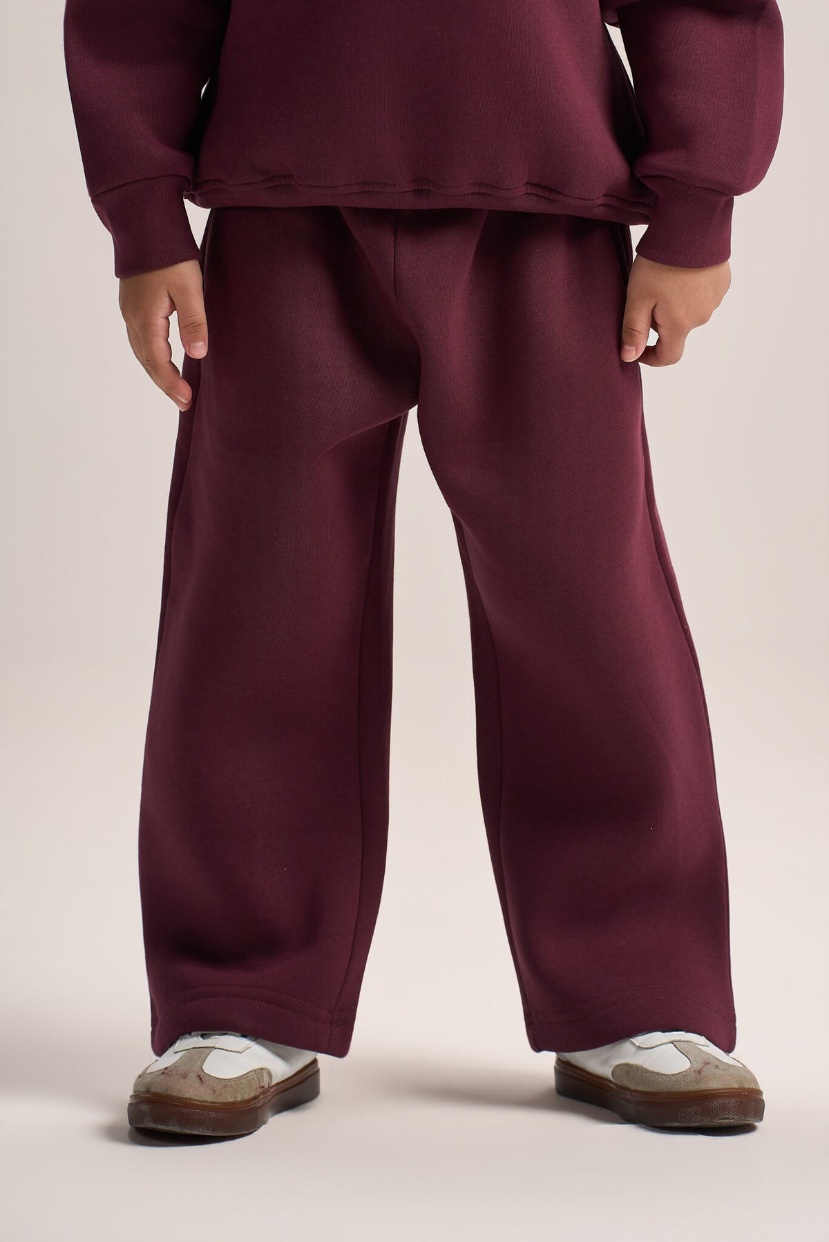 BURGUNDY LITTLE ONES RELAXED-FIT SWEATPANT