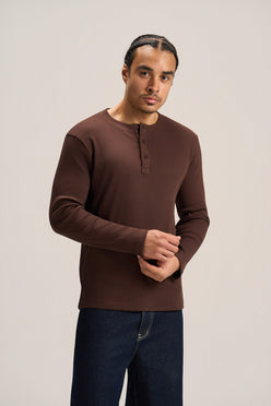 LONG SLEEVE HENLEY SHIRT