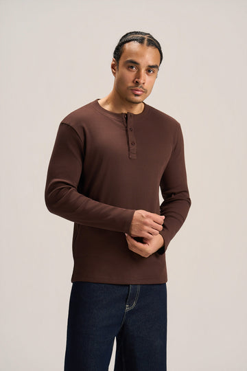 LONG SLEEVE HENLEY SHIRT