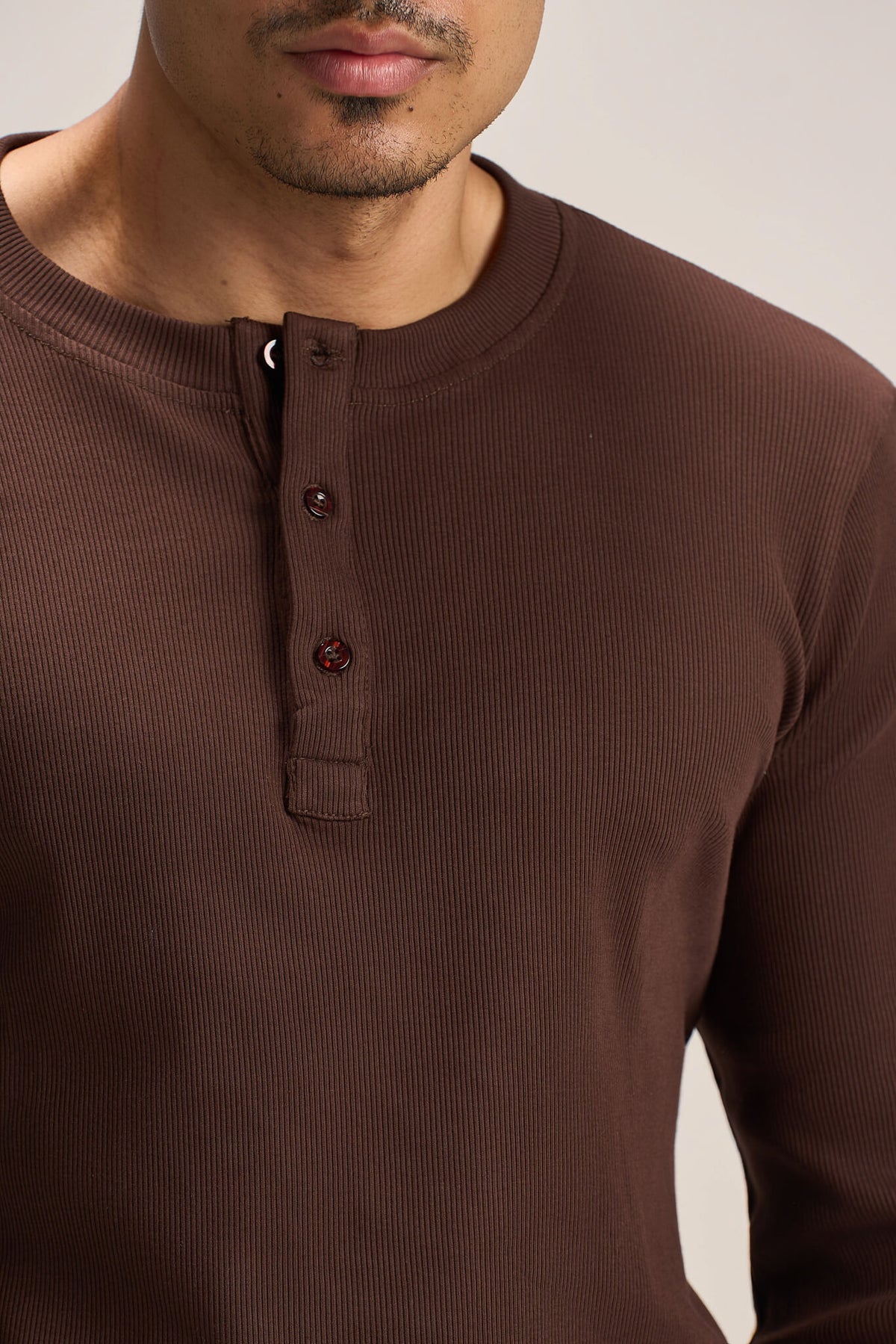 LONG SLEEVE HENLEY SHIRT