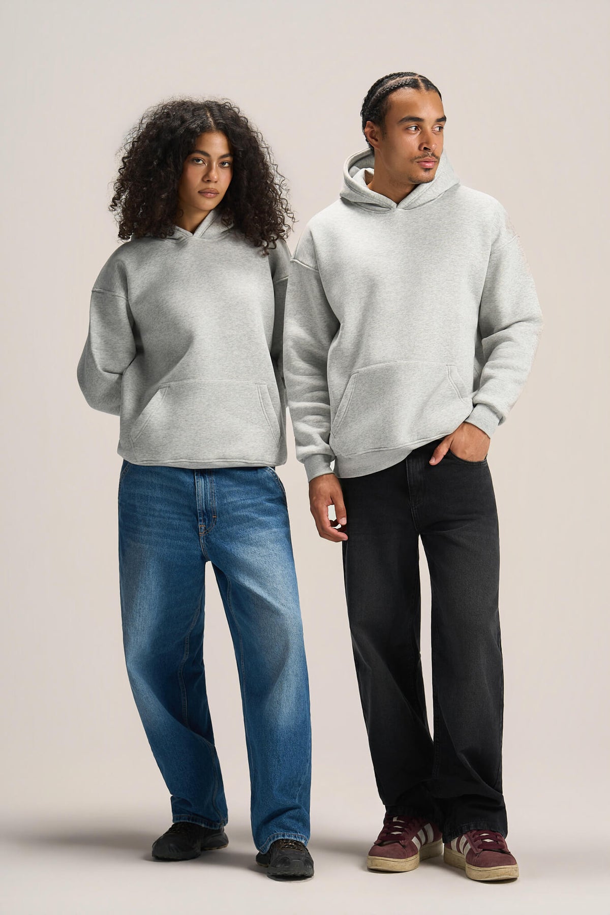 ASH GREY OVER-SIZED HOODIE