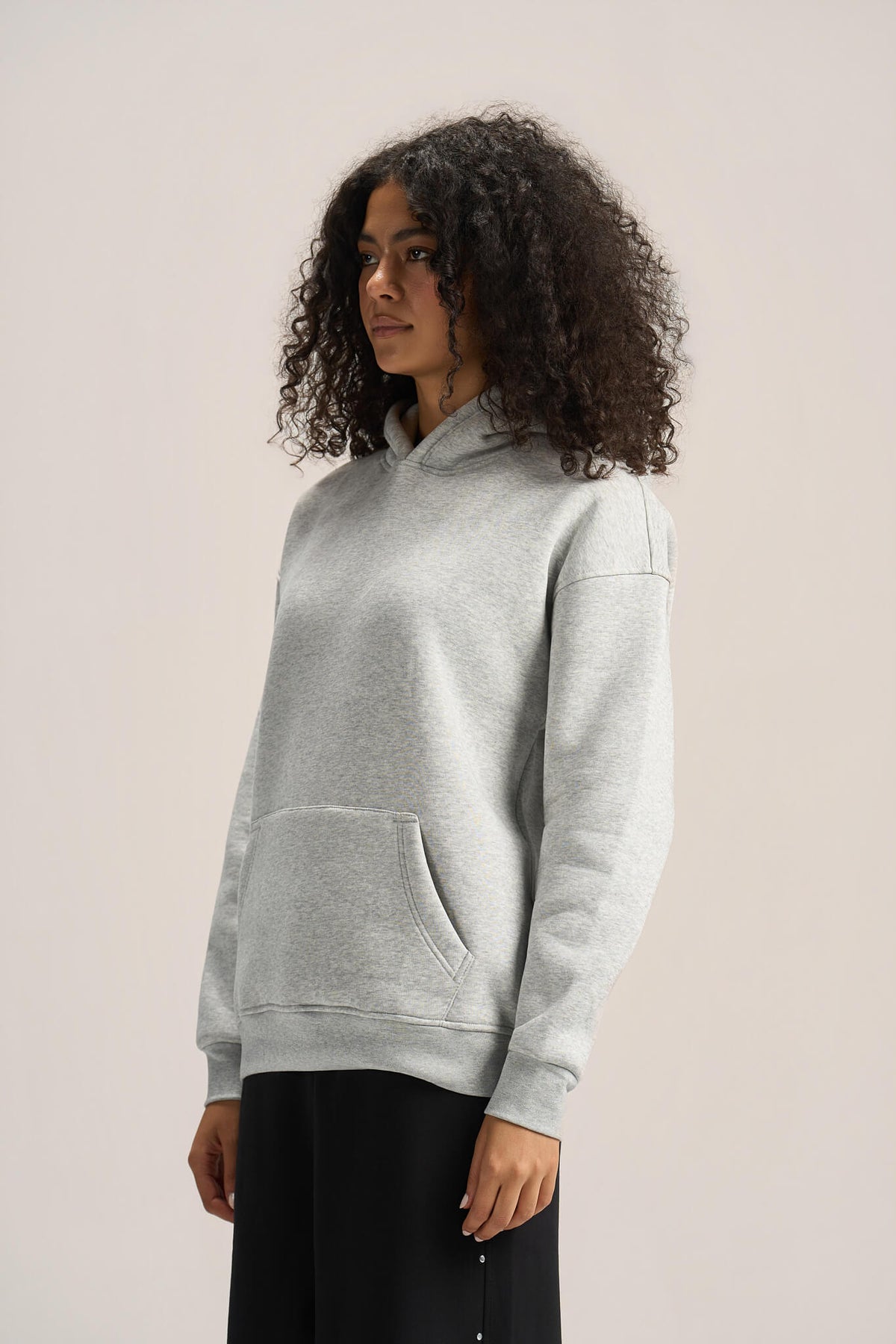 ASH GREY OVER-SIZED HOODIE