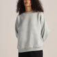 ASH GREY BOXY-FIT CREWNECK