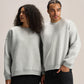ASH GREY BOXY-FIT CREWNECK