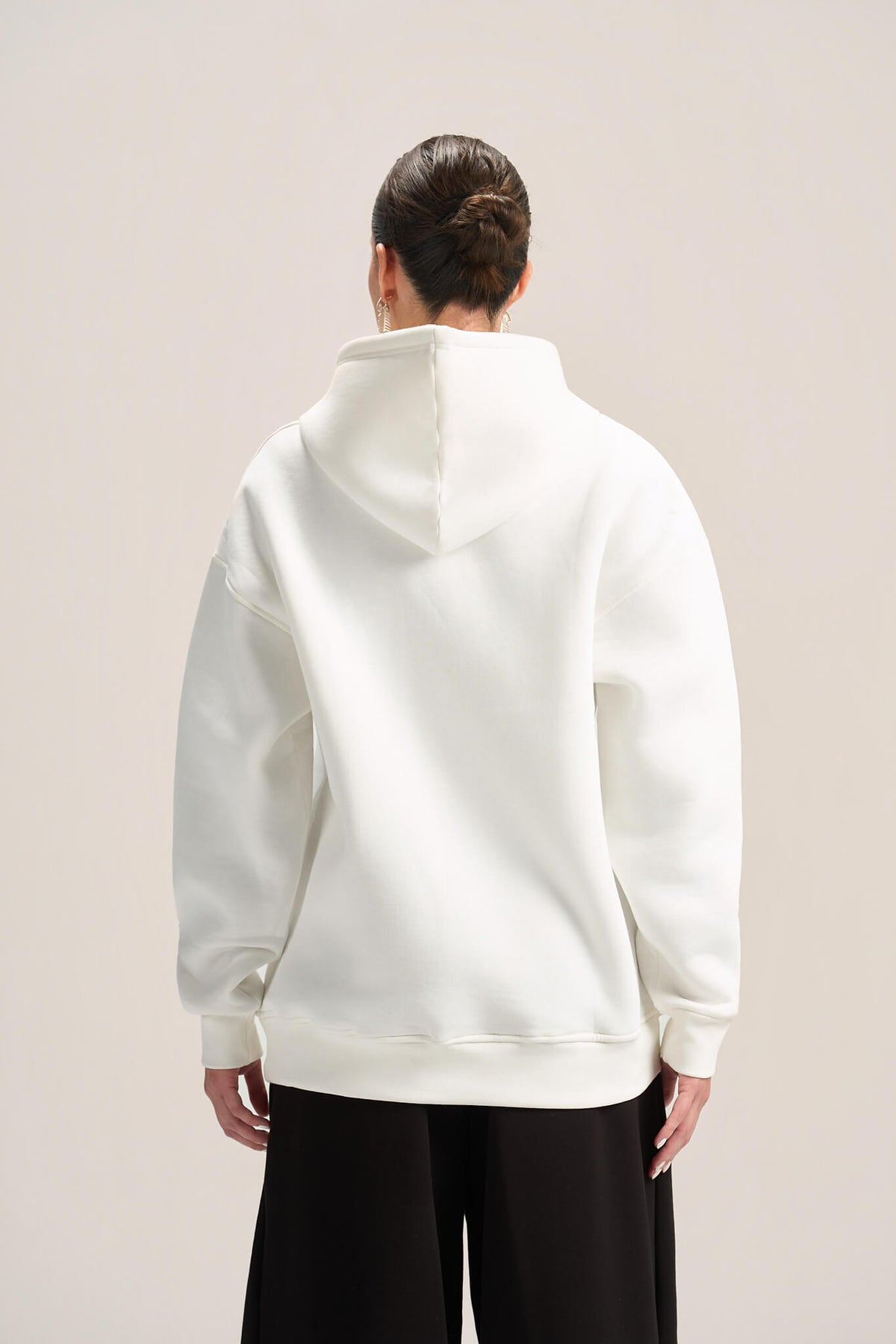 OFF-WHITE OVER-SIZED HOODIE