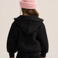 BLACK LITTLE ONES ESSENTIAL ZIP UP HOODIE