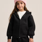 BLACK LITTLE ONES ESSENTIAL ZIP UP HOODIE