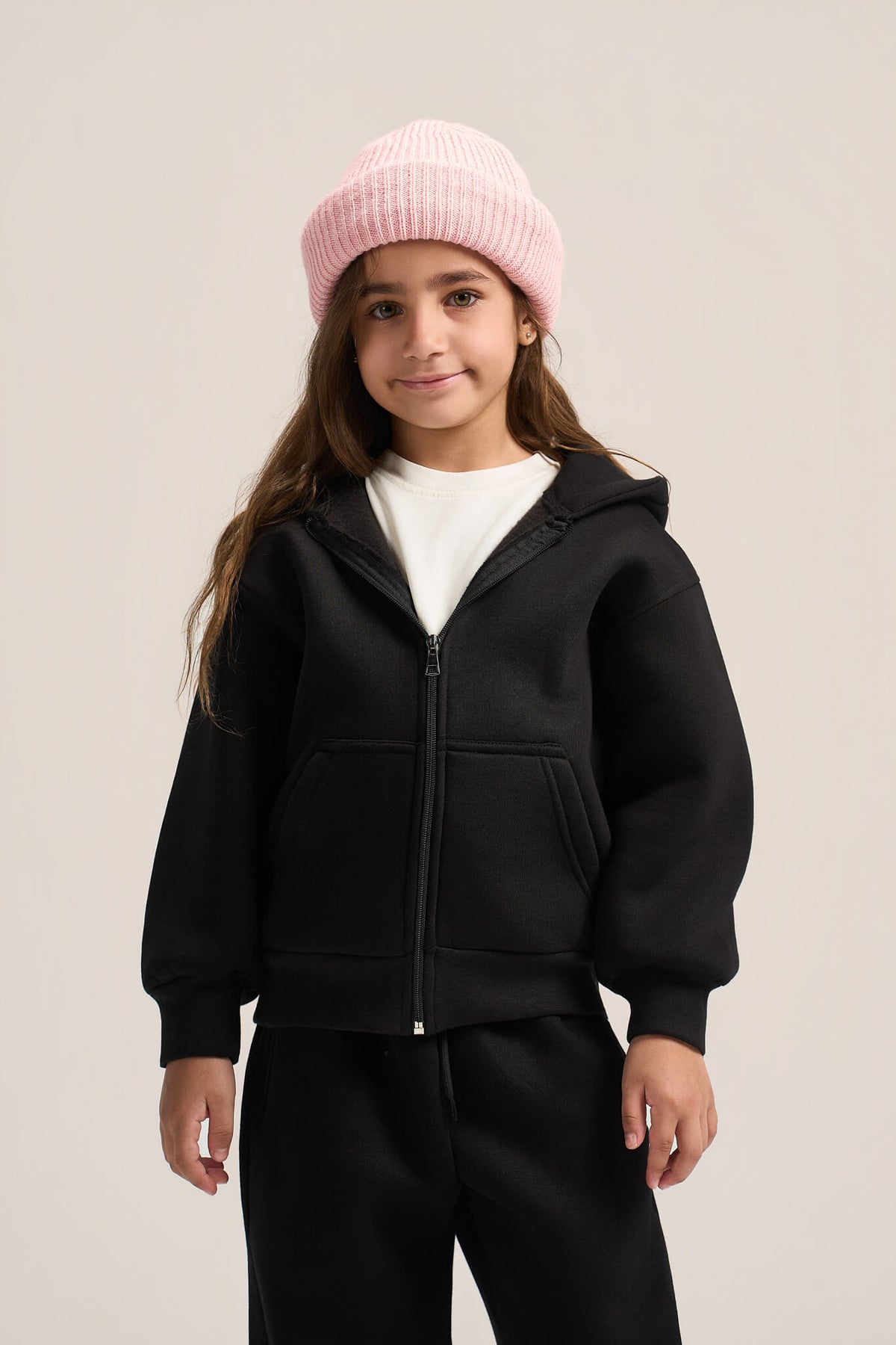 LITTLE ONES ESSENTIAL ZIP UP HOODIE