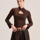KEYHOLE LONG SLEEVE TOP