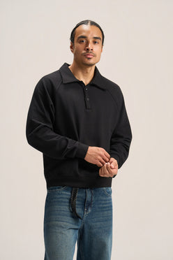 V-NECK COLLAR SWEATSHIRT