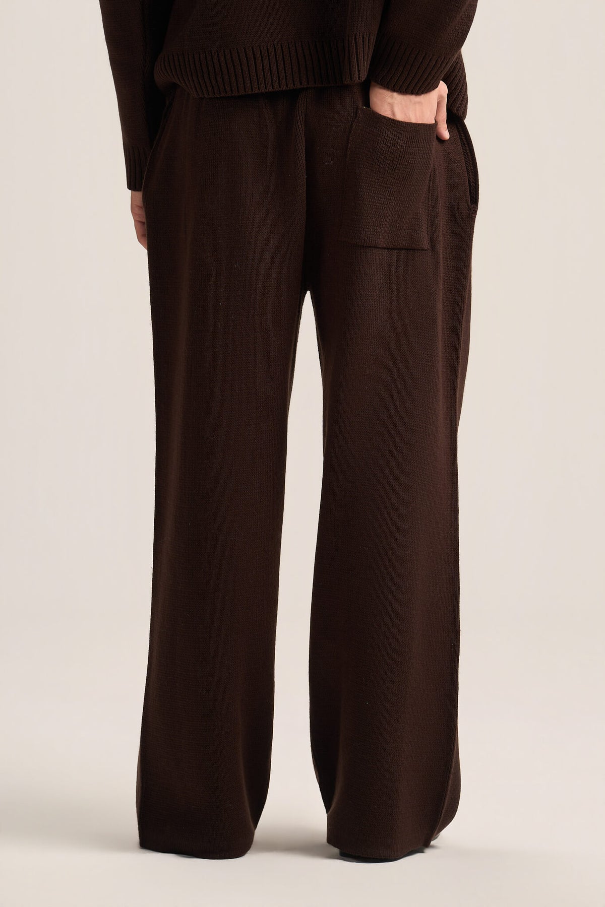 BROWN COZY KNIT PANTS